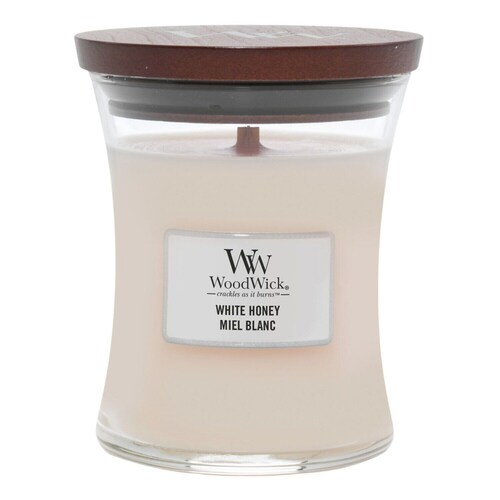WOOD WICK - Vonná svíčka střední White Honey